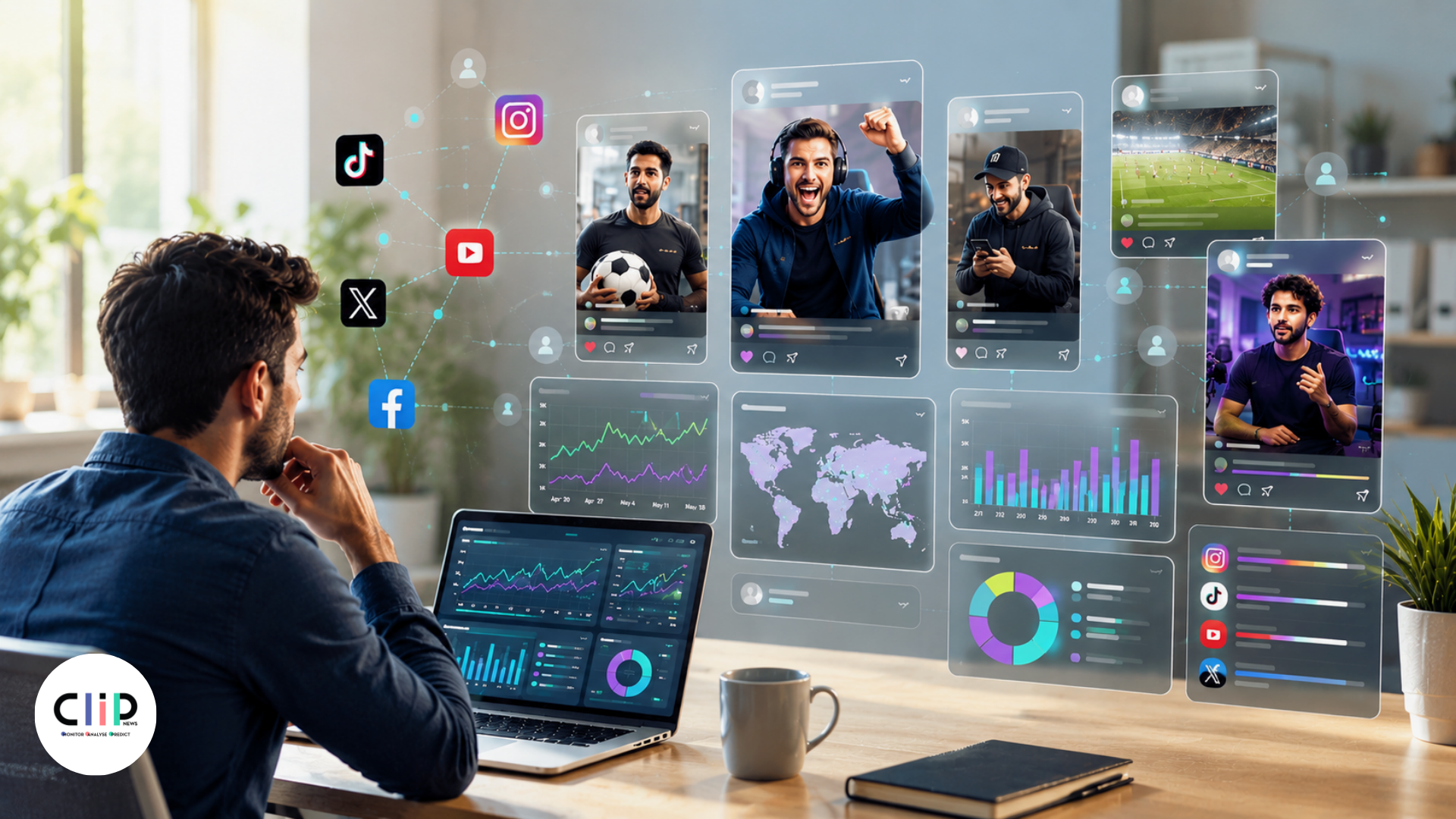 Creator Intelligence Social Media Dashboard _Clip News social media monitoring στοιχηματικές εταιρείες