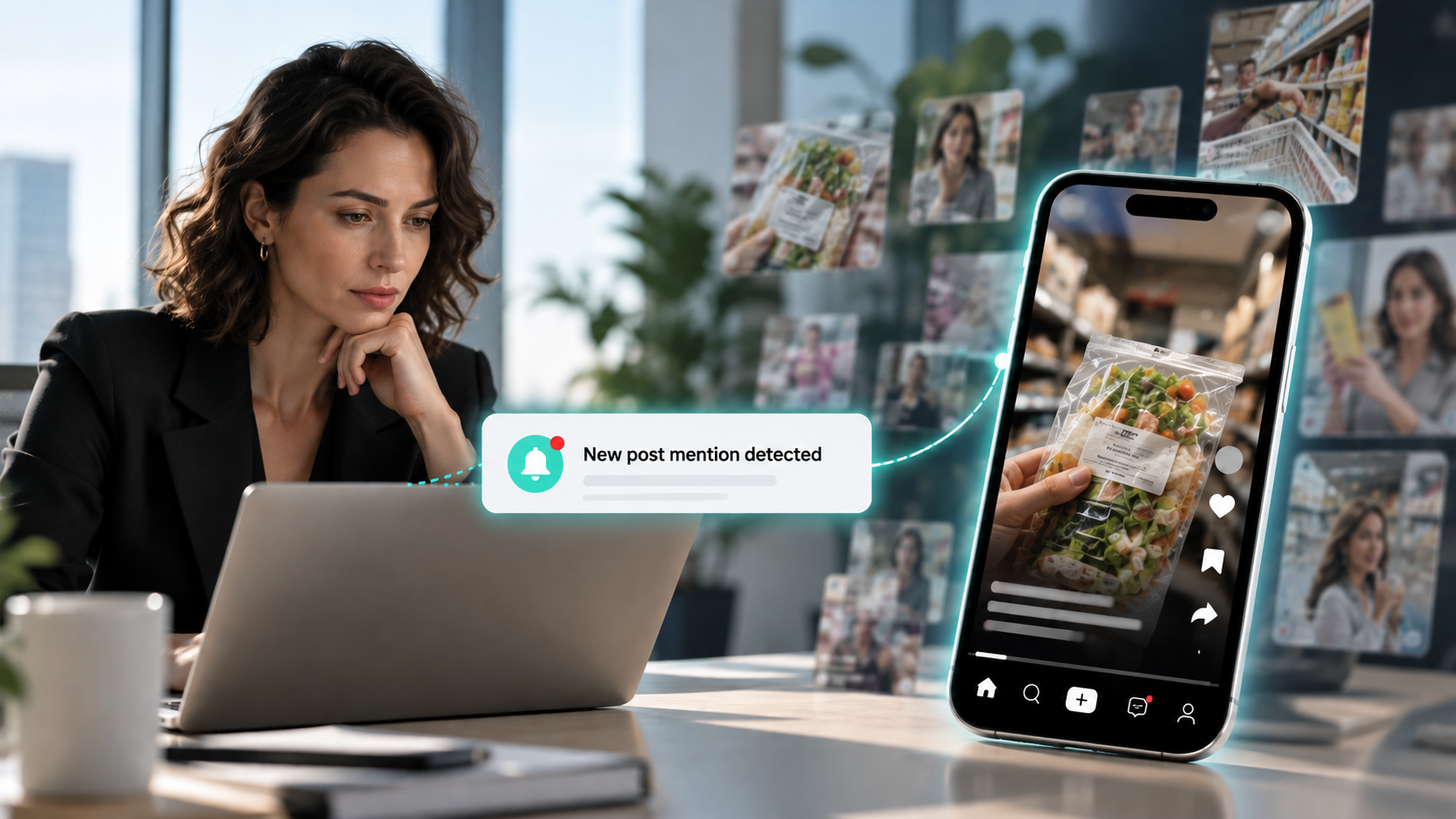 Keyword Monitoring Social Media Mention Detected Clip News TikTok Monitoring για τον εντοπισμό αναφορών ενός brand